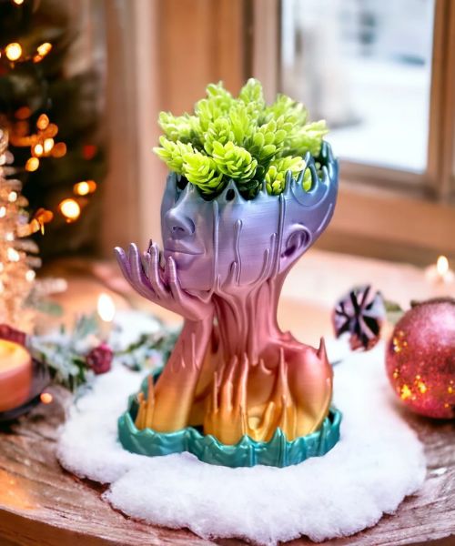 Melted Sculpture Flower Pot